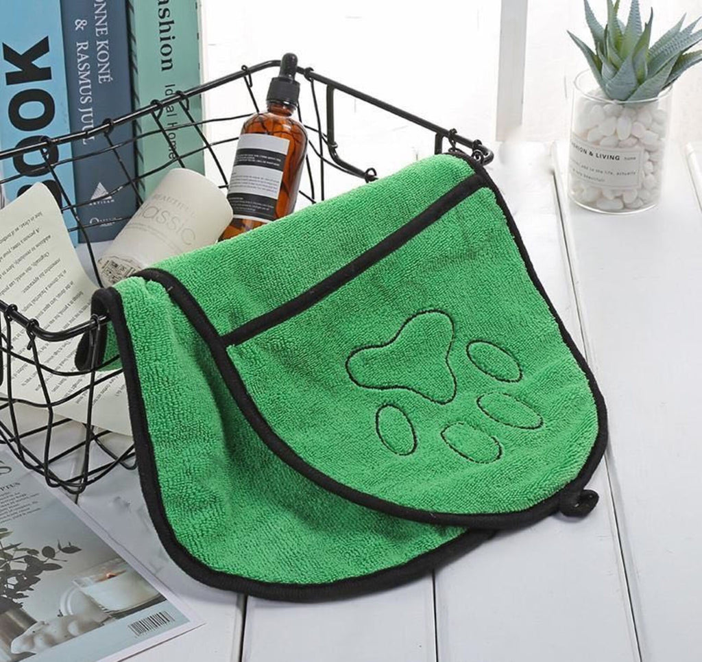 Dog Bath Towel With Pockets