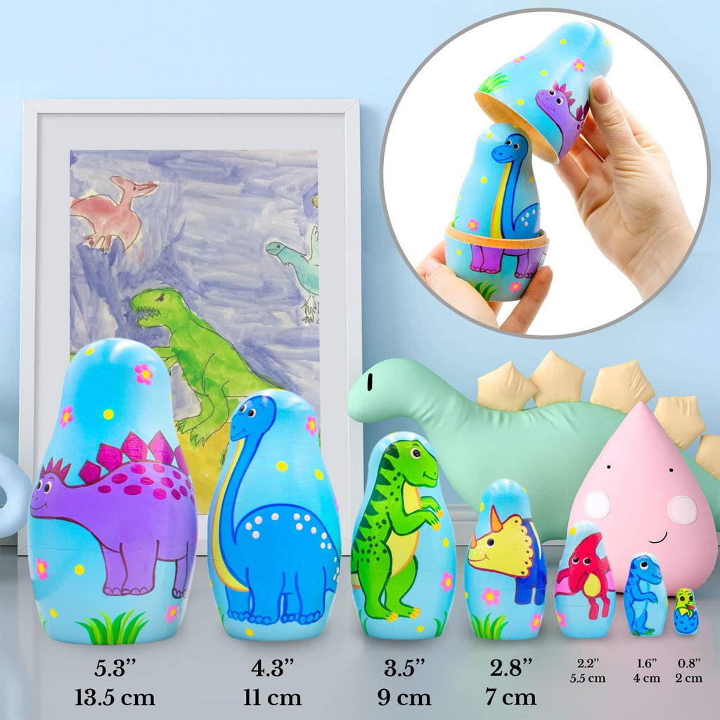 Dinosaur Nesting Dolls 7 Piece