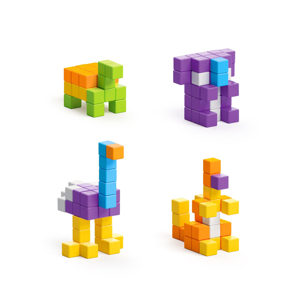 PIXIO Mini Safari Magnetic Blocks — 137 Pieces