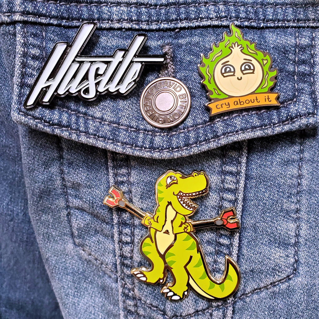 Hustle Hand-Lettered Pin