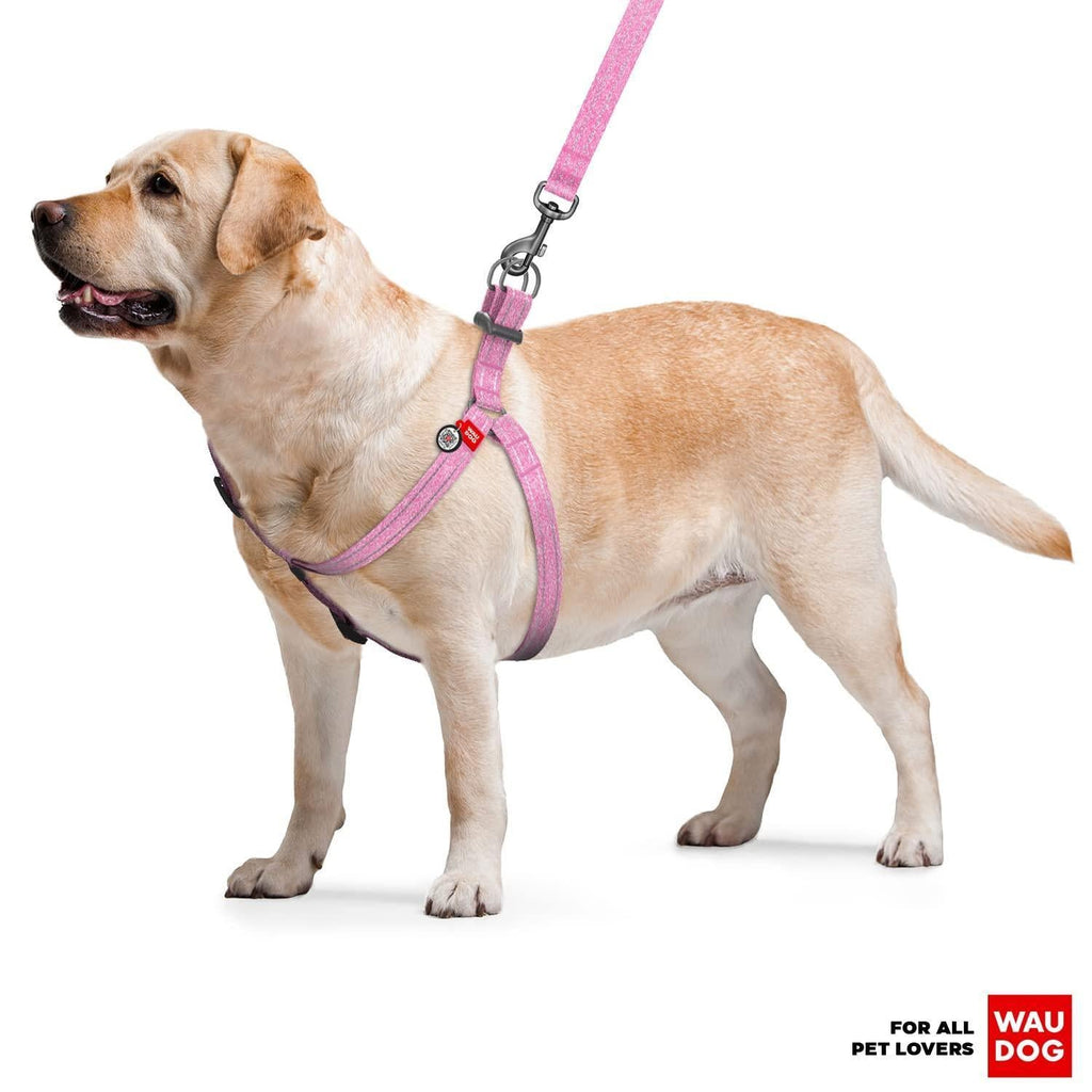 Soft Cotton Dog Harness Pink