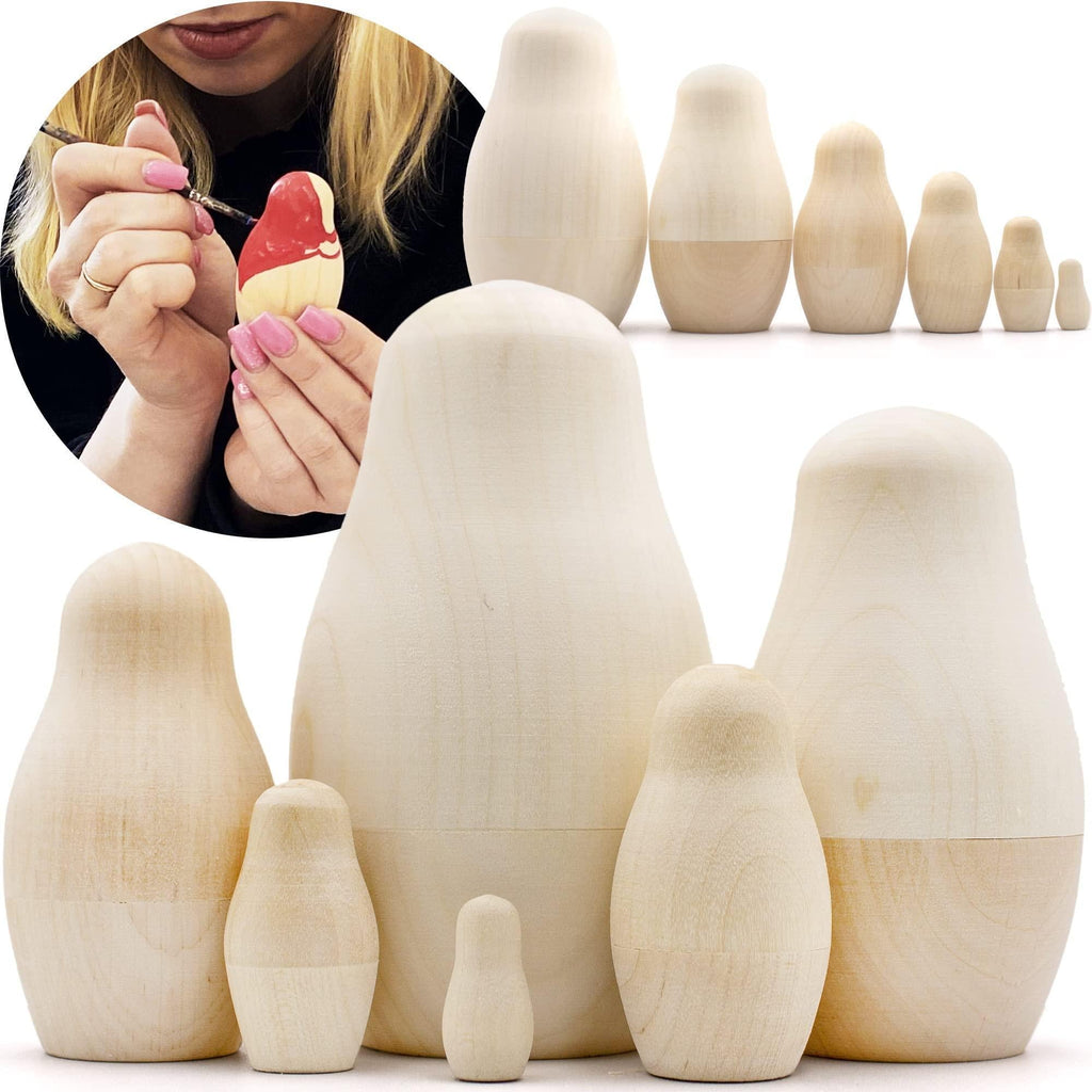 DIY Blank Nesting Dolls 6 Piece