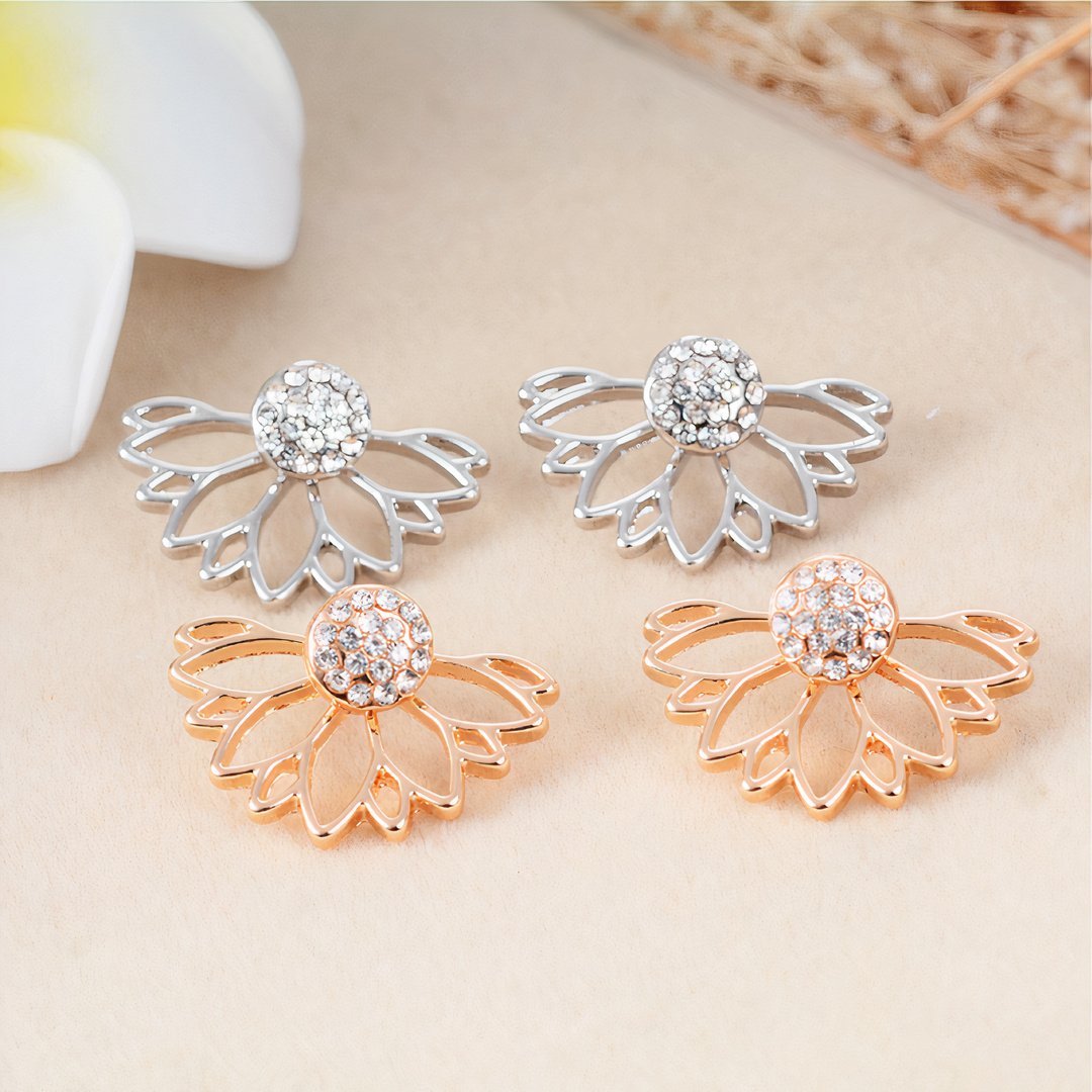 Crystal Earrings Gold