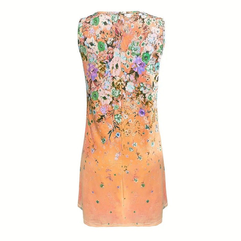 Marigold Floral Boho Sundress detail