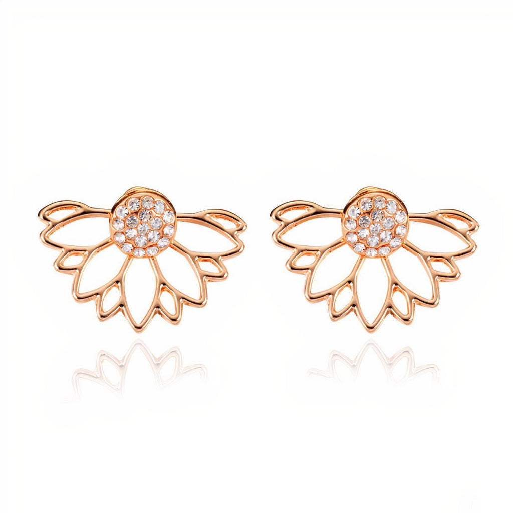 Crystal Earrings Gold