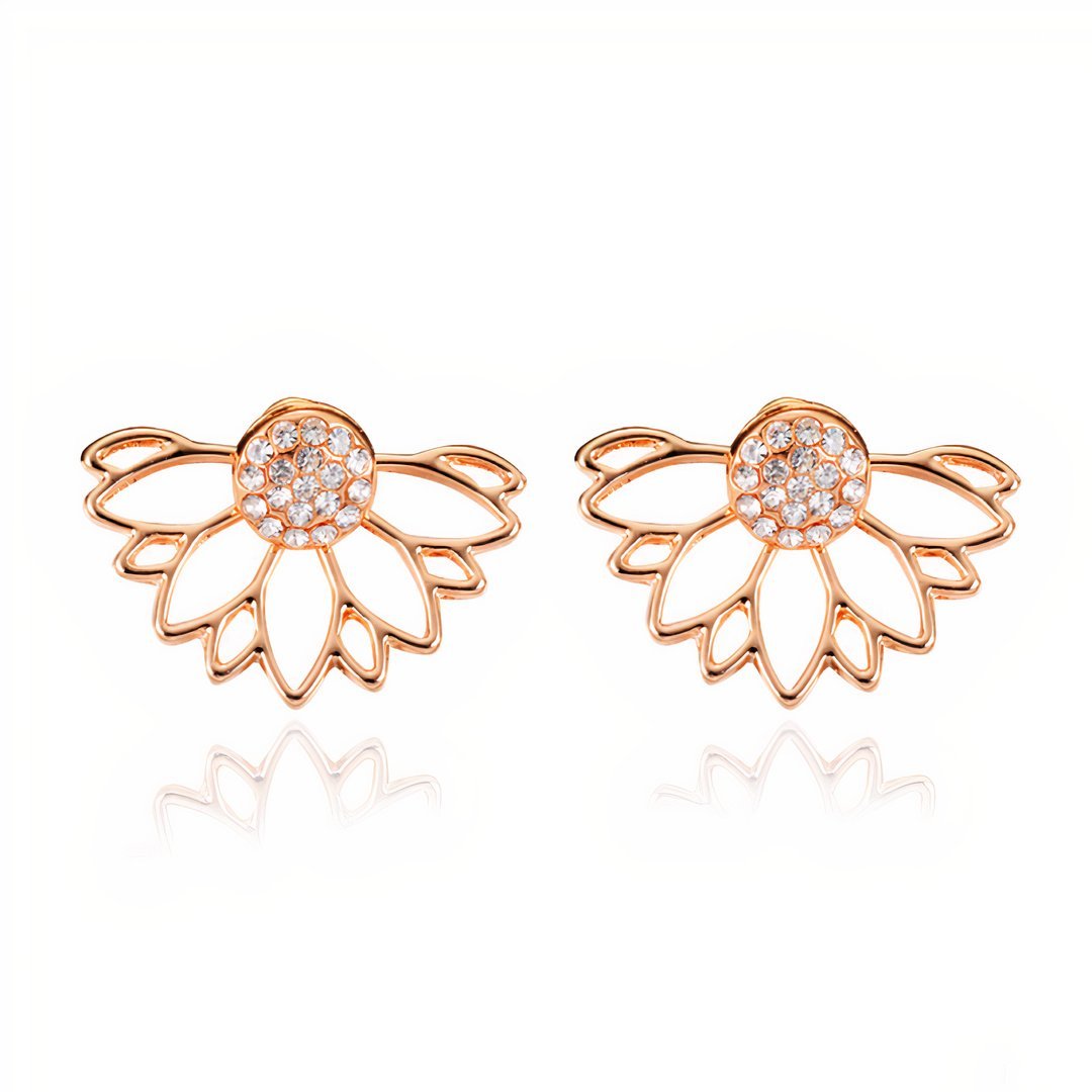 Crystal Earrings Gold