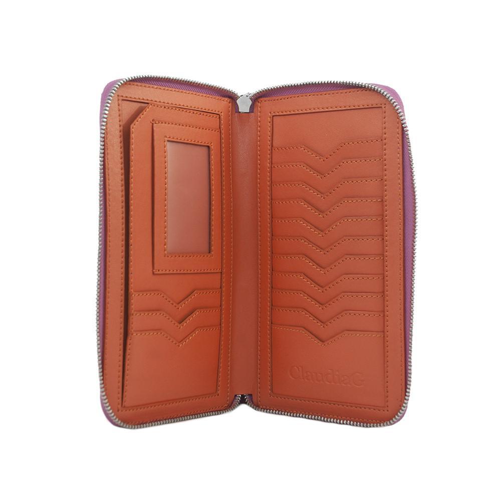 Lotus Leather Wallet Watermelon Orange
