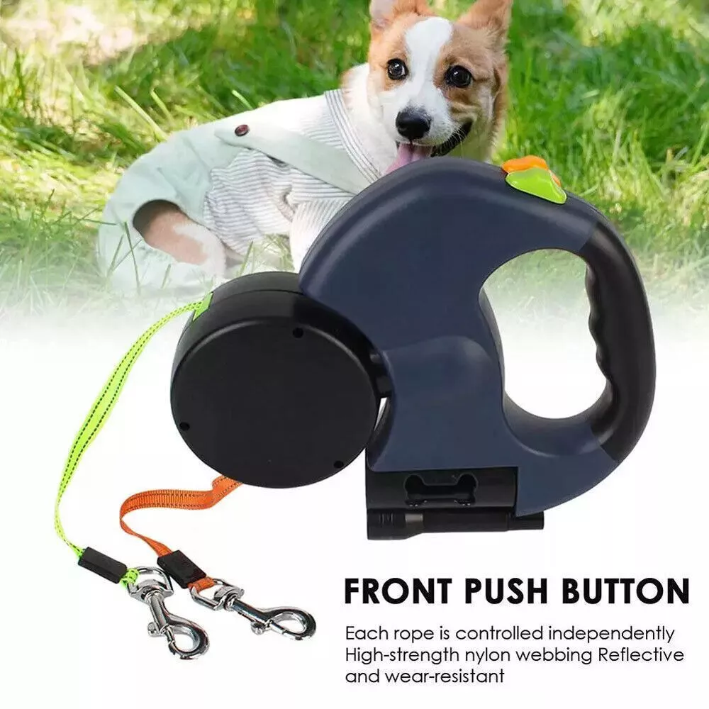 Dual Retractable Dog Leash