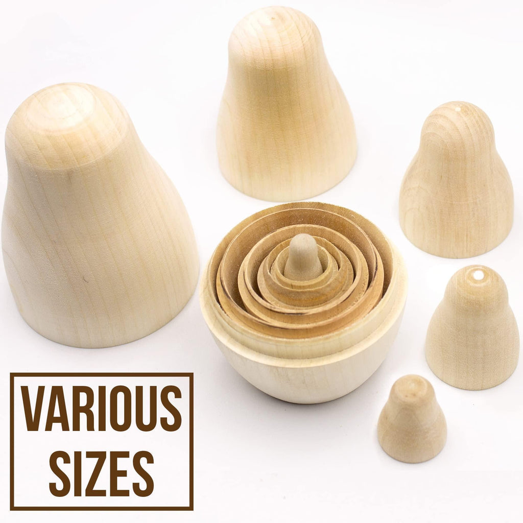 DIY Blank Nesting Dolls 6 Piece