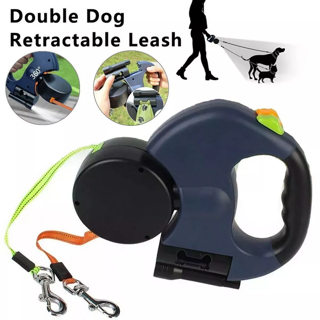 Dual Retractable Dog Leash