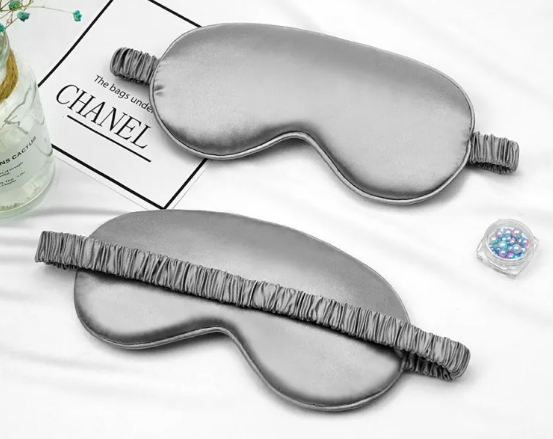 Fleur Silk Sleep Mask — Double-Sided Blackout