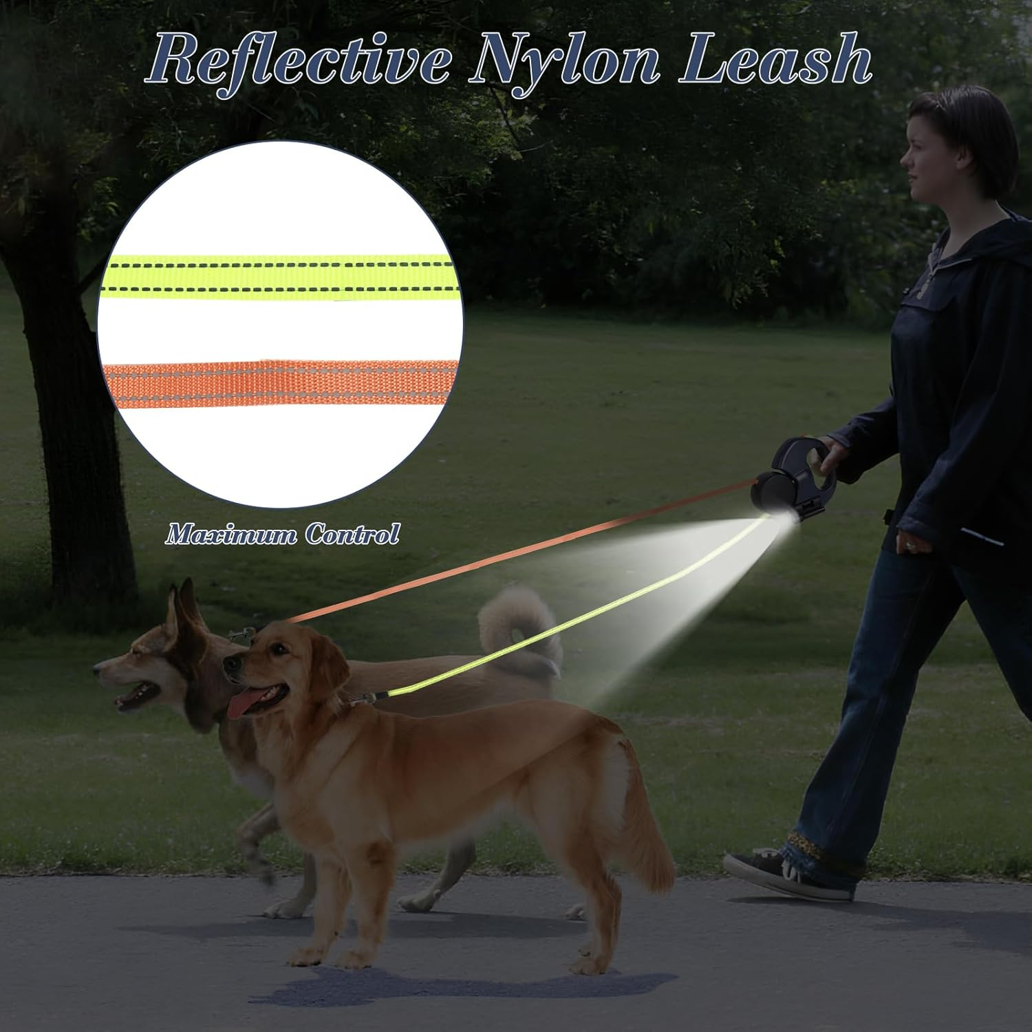 Dual Retractable Dog Leash