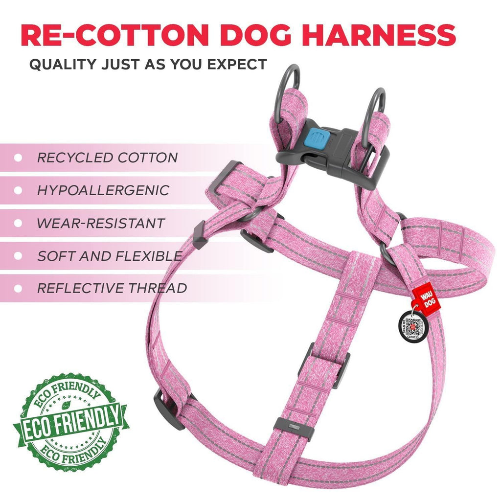 Soft Cotton Dog Harness Pink