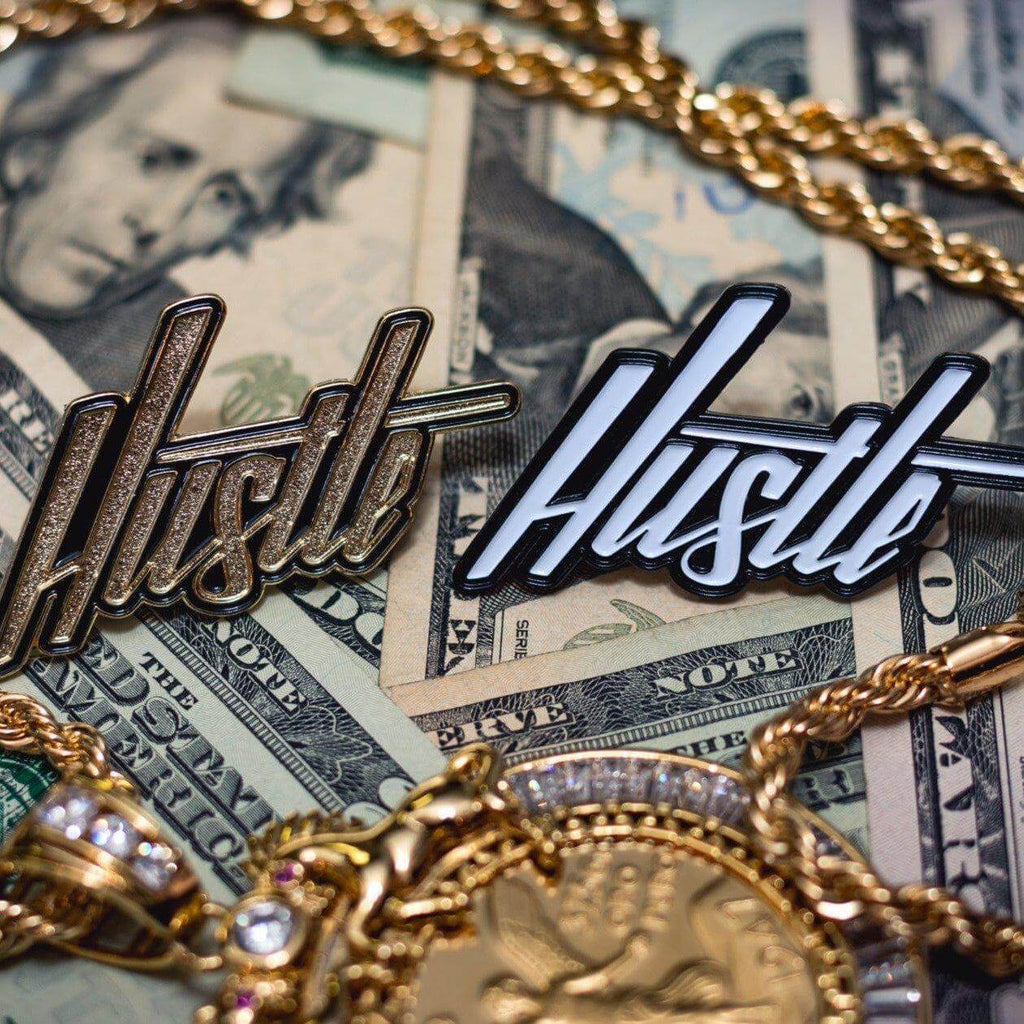 Hustle Hand-Lettered Pin