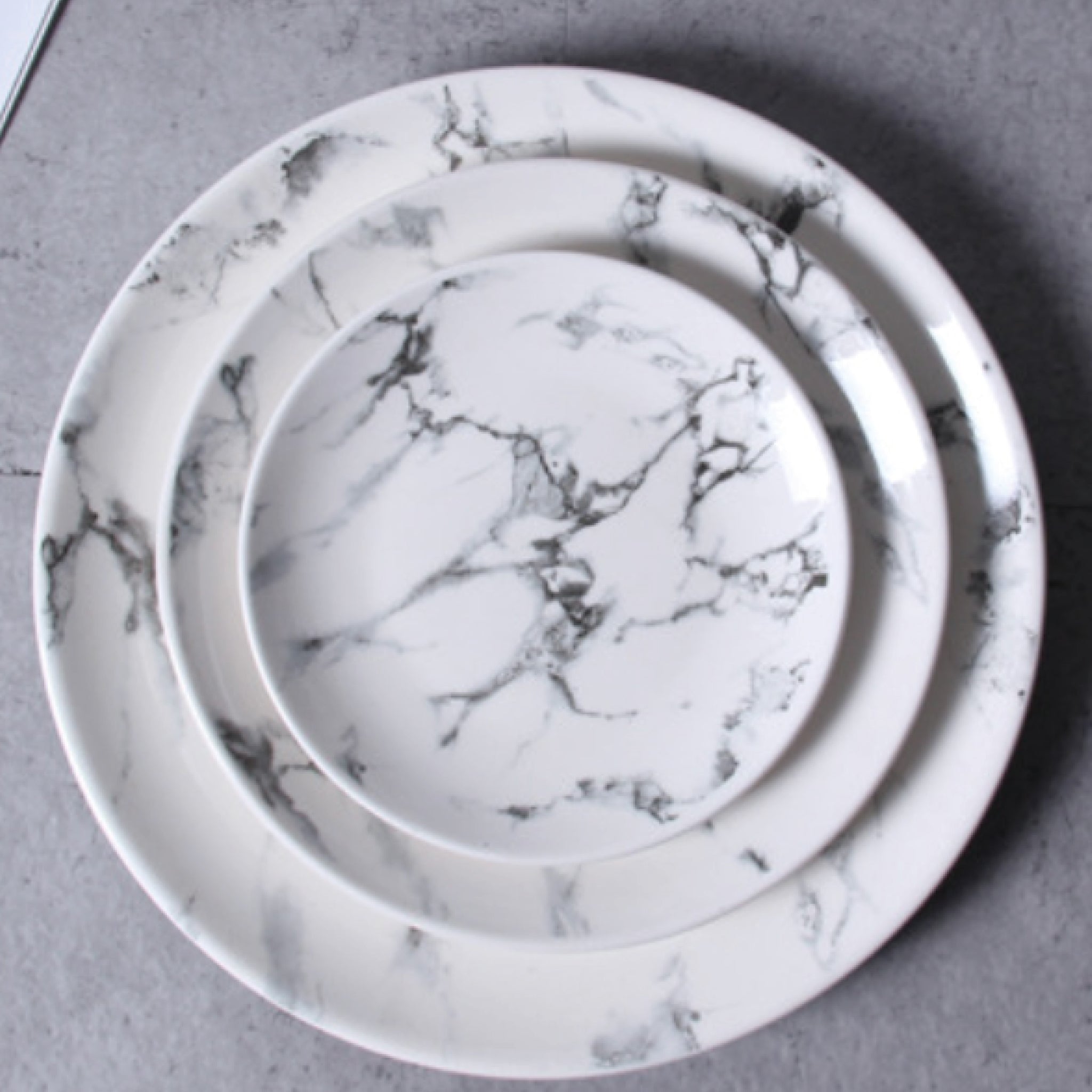 Marble Round Plate 6 Inch