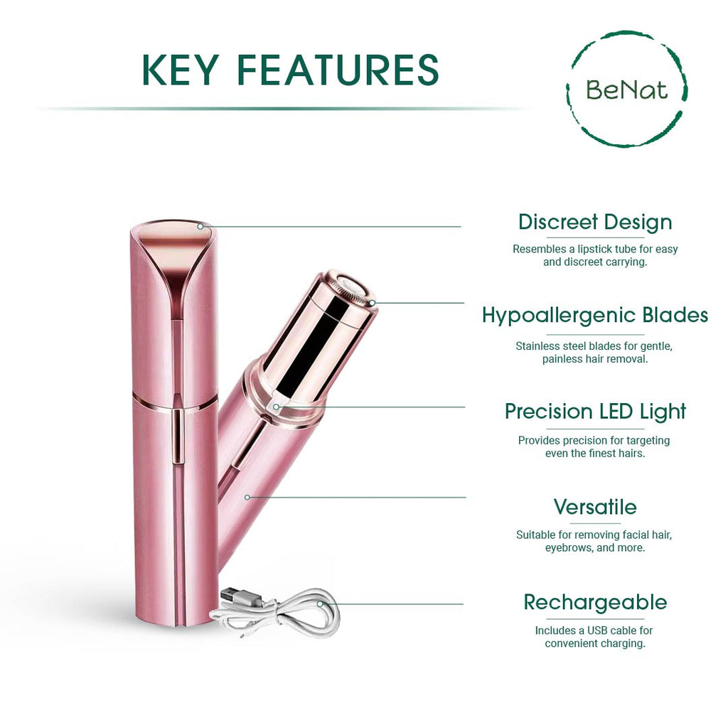 Rechargeable Facial Hair Remover Set