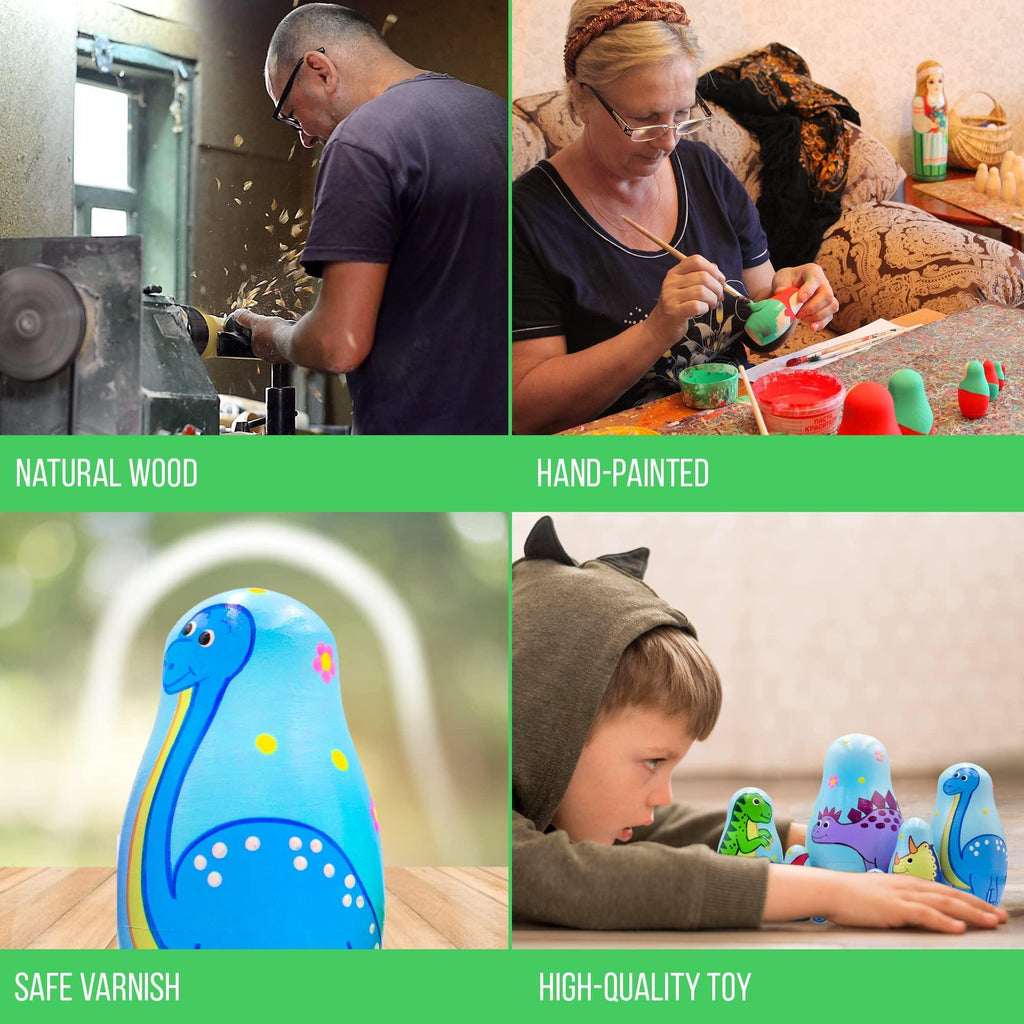 Dinosaur Nesting Dolls 7 Piece