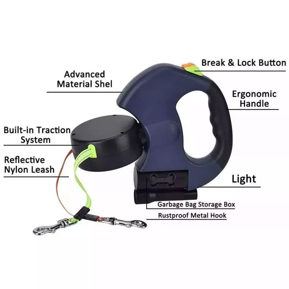 Dual Retractable Dog Leash