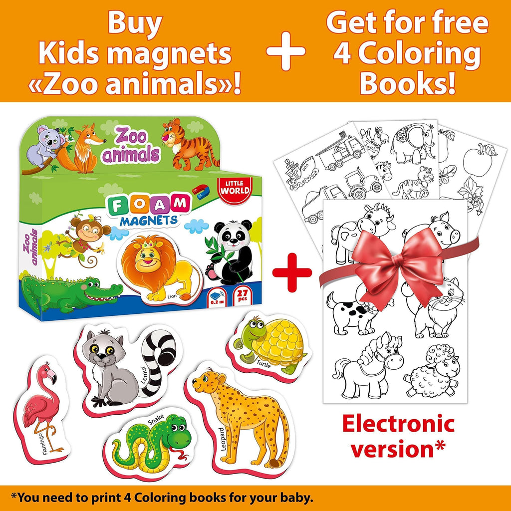 Zoo Animal Foam Fridge Magnets