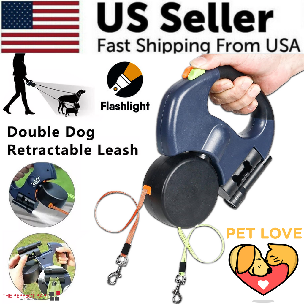 Dual Retractable Dog Leash
