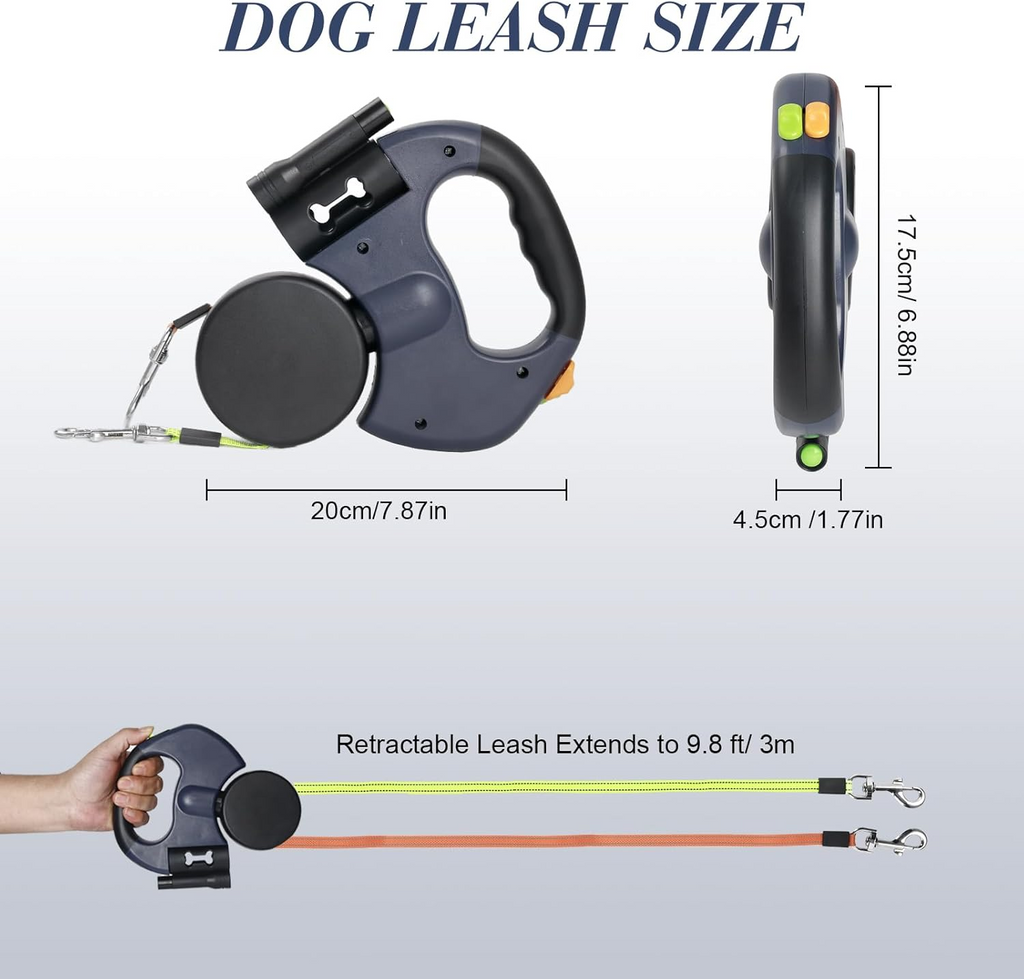 Dual Retractable Dog Leash