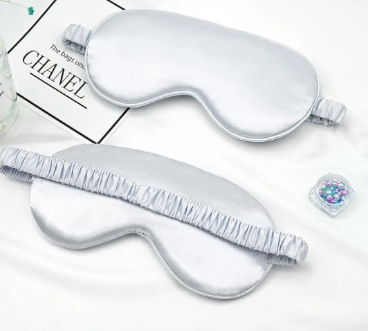 Fleur Silk Sleep Mask — Double-Sided Blackout