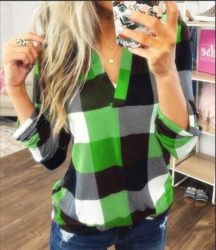 Harlow Plaid Flannel Shirt detail
