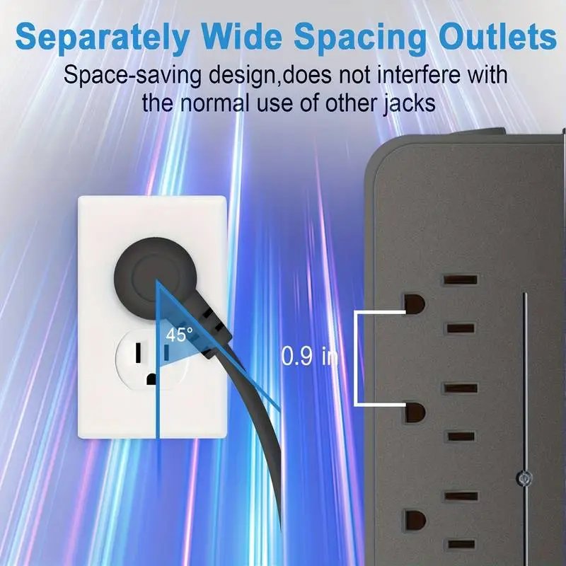 Power Strip Surge Protector 8 Outlets