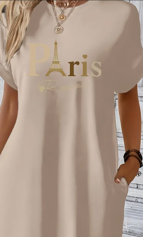 Etta Paris Graphic Tunic Dress detail