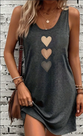 Poppy Heart Print Tank Dress