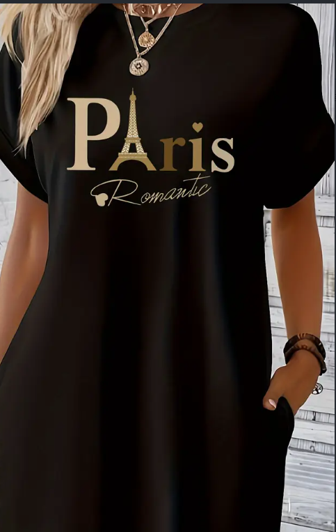 Etta Paris Graphic Tunic Dress