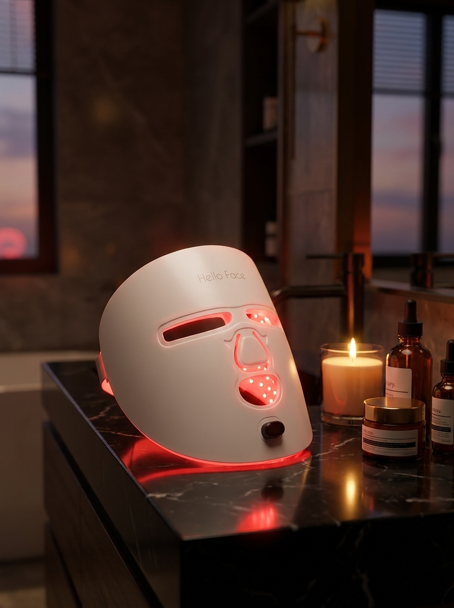 Fleur Glow Mask — cinematic vanity hero