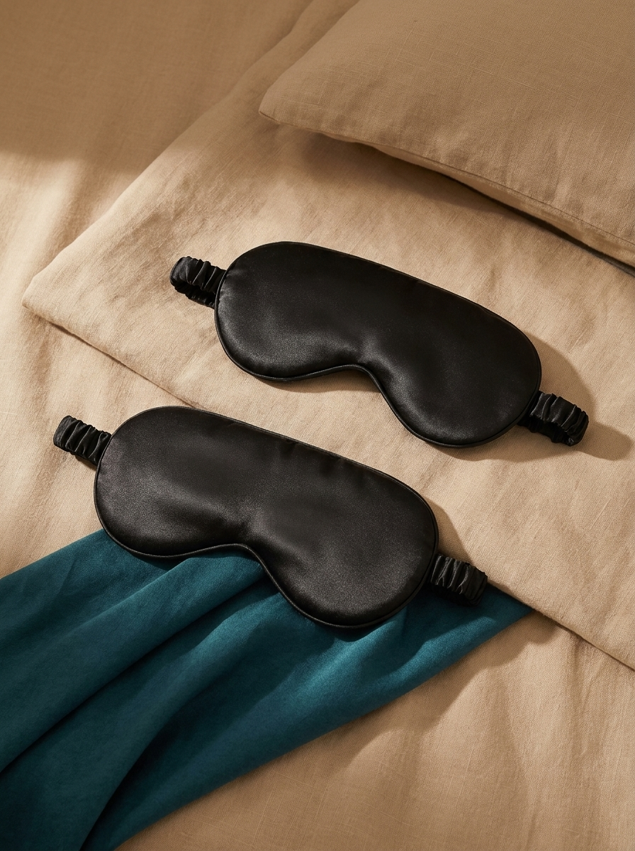 Fleur Silk Sleep Mask — editorial