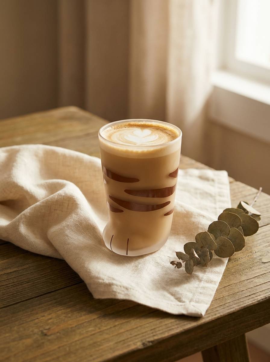 Fleur Paw Print Glass Mug — editorial