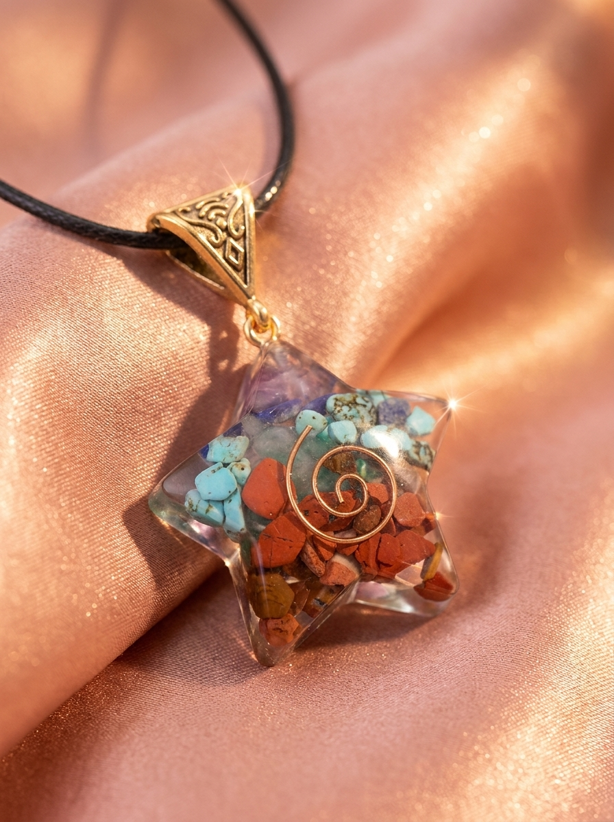 Fleur 7 Chakra Crystal Necklace — editorial