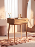 Full-Length Mirror Solid Wood Oak Storage and Drawer — editorial