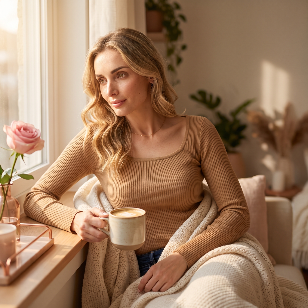 Fleur Ribbed Long-Sleeve Tee - Fleur