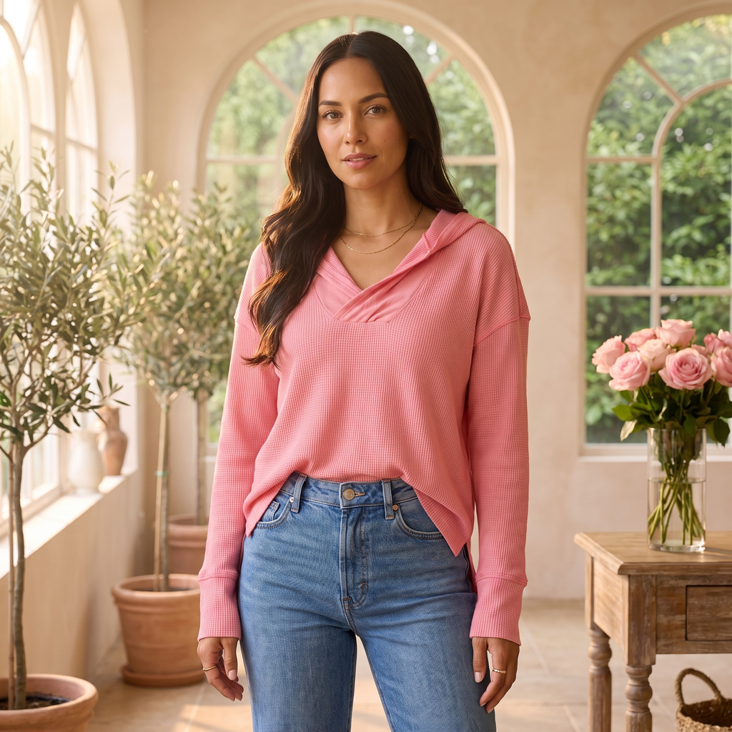 Fleur Weekend High-Low Hoodie — Fleur editorial