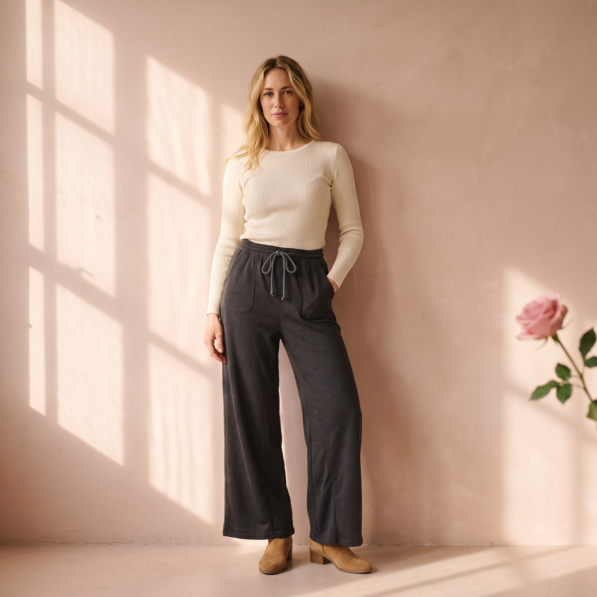 Fleur Everyday Wide-Leg Pocket Pants — Fleur editorial