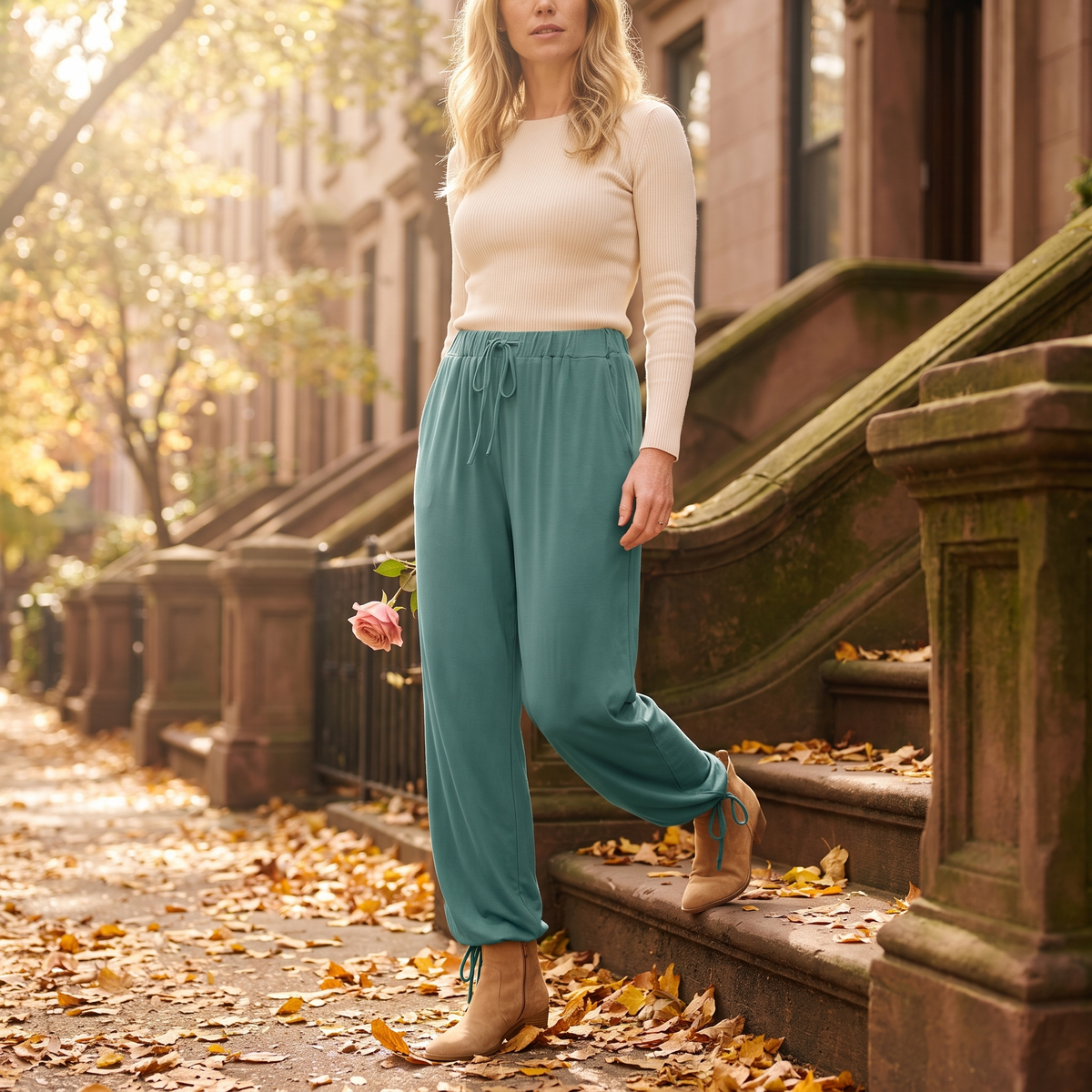 Fleur Soft Drawstring Pocket Pants — Fleur editorial