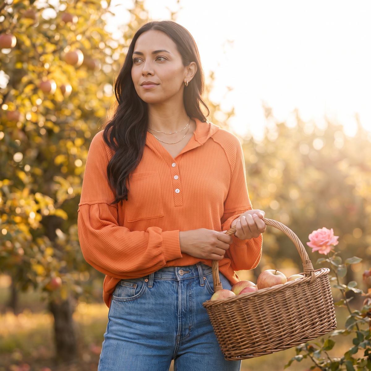 Fleur Autumn Waffle-Knit Hoodie — Fleur editorial