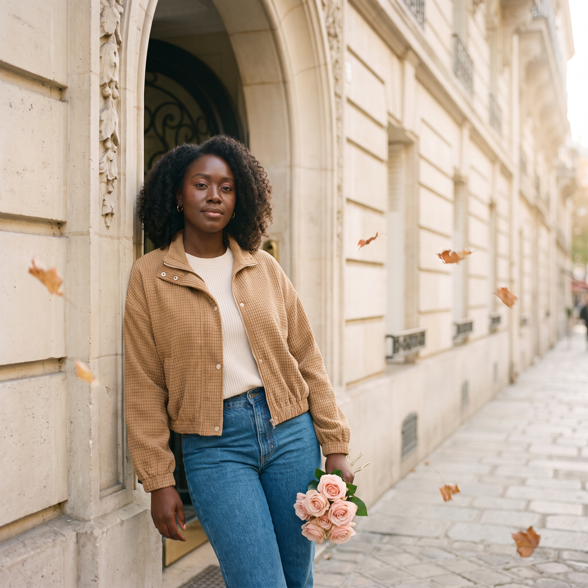 Fleur Camel Drop-Shoulder Jacket — Fleur editorial